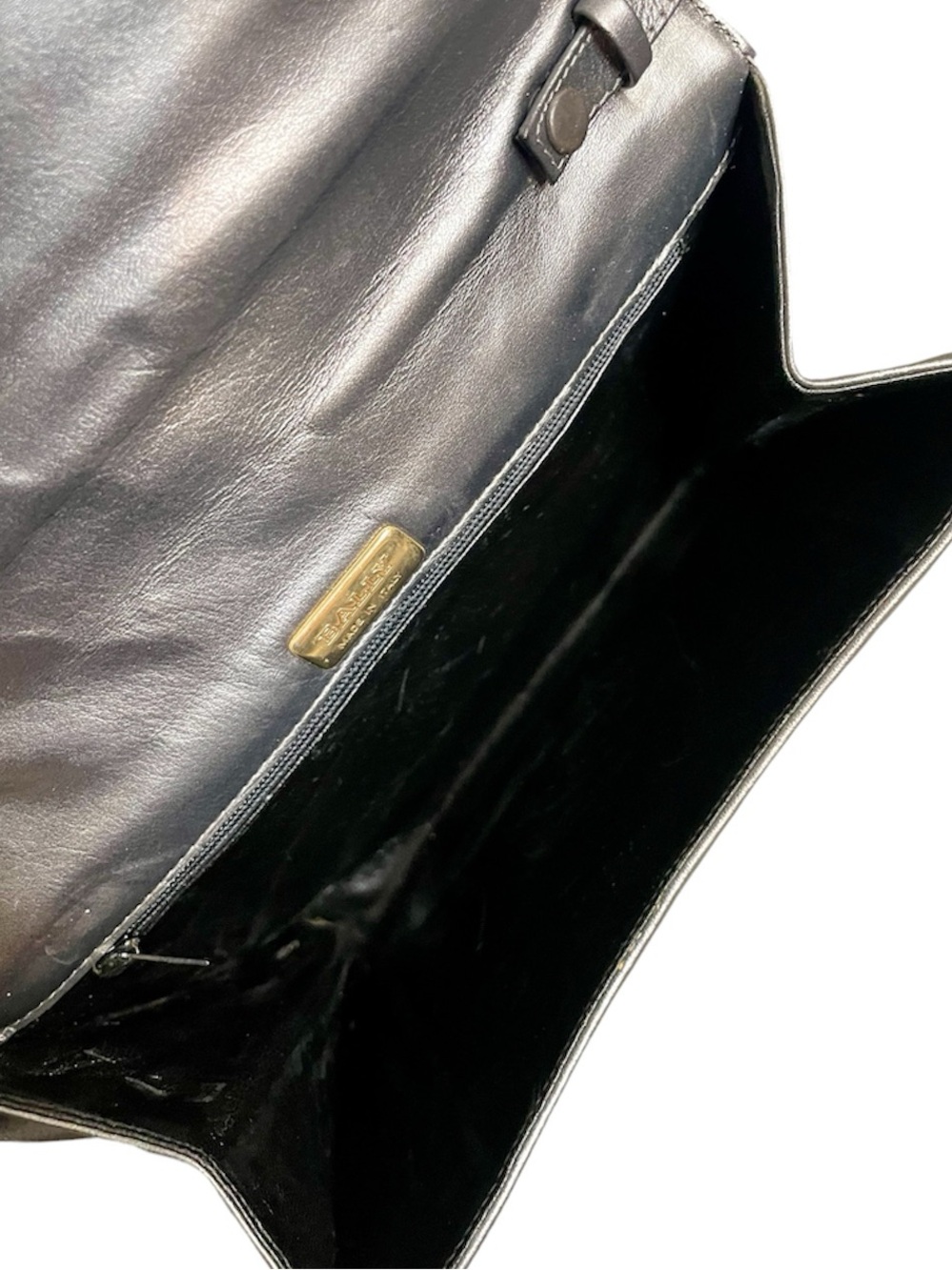 Bally Vintage Metallic Silver Leather & Snakeskin Shoulder Bag Made in Italy - Picture 8 of 8